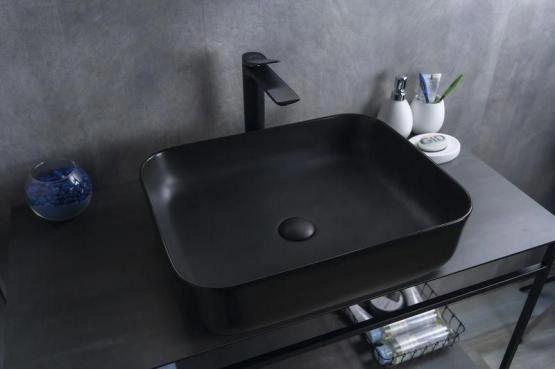 Раковина Gid Bm1304 50x39 на столешницу черная матовая