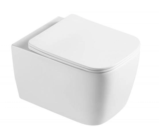 Унитаз подвесной ESBANO TIRON-C безободковый подвесной белый 485x335x285