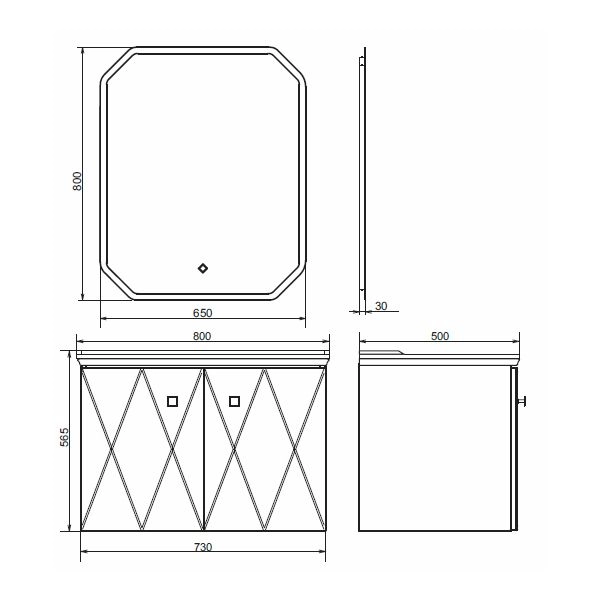 Тумба с раковиной Comforty Кремона-80 латте
