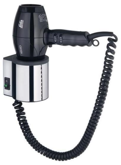 Фен Keuco Plan 14995170037, с настенным креплением, алюминий серебристый анодированный/темно-серый