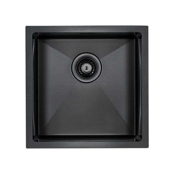 Кухонная мойка Paulmark ALLER PM904444-GM вороненая сталь 440х440мм нерж. Сталь