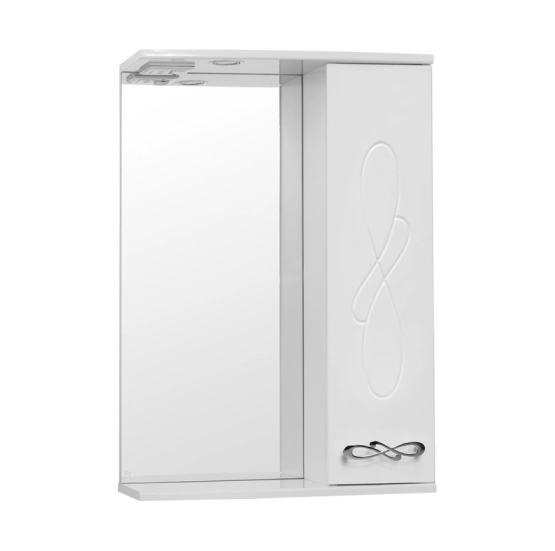 Зеркальный шкаф Style Line Elfante Венеция 65/С с подсветкой, белый