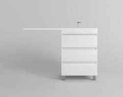 Тумба напольная Style Line Даллас ЛЕОН 120 (3 ящ.) Люкс белая, PLUS