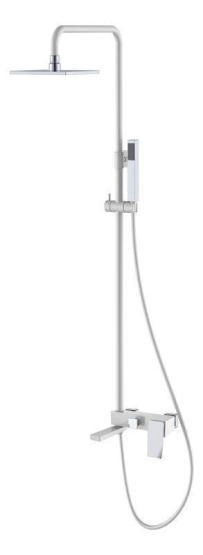 Душевая система Boheme Q белый, ручка хром, золото черная, ультрамарин (прямая, изогнутая) 148-W