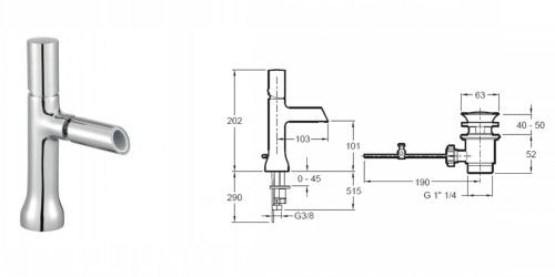Смеситель для биде Jacob Delafon Toobi E8961