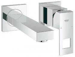 Смеситель Grohe Eurocube 19895000 для раковины на 2 отверстия, настенный монтаж, комплект врехней монтажной части для 23 200