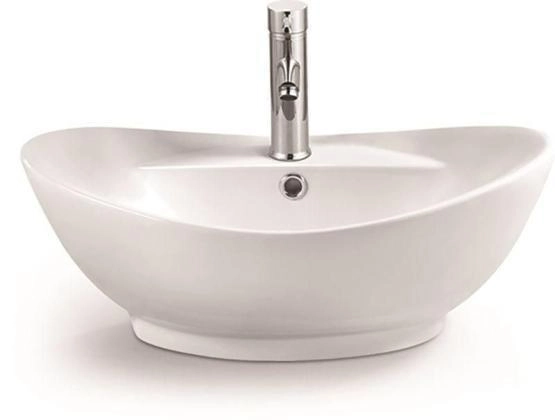 Раковина SantiLine SL-1022 59x39 на столешницу керамическая Белый