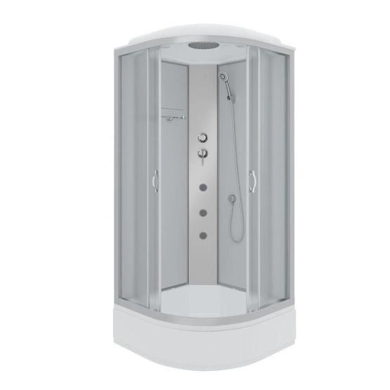 Душевая кабина Niagara Classic NG-3301-14G (900х900х2150) низкий поддон(26см) ГИДРОМАССАЖ стекло МАТОВОЕ