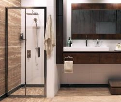 Душевая дверь WasserKraft Weser 78F04 90 см , универсальная