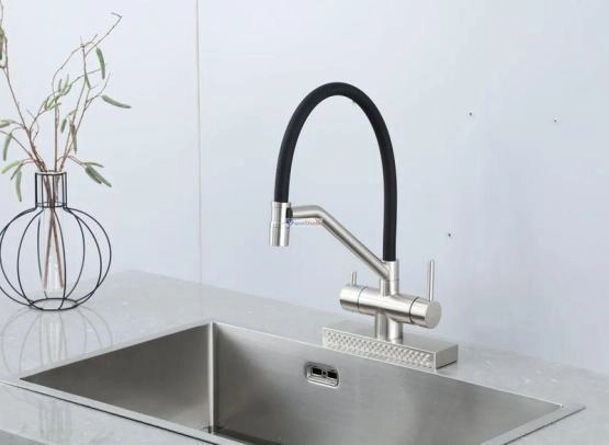 Смеситель для кухни Gappo G4098-5 с водопадом сатин