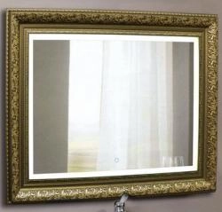 Зеркало Континент Винтаж ЗЛП27 в багете LED 92/71 c подсветкой