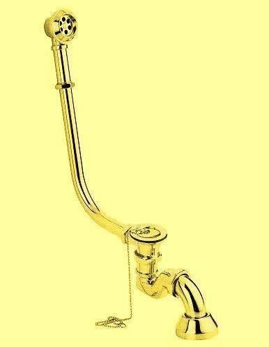 Слив-перелив VICARIO 1200 DO, латунь «золото», пробка на цепи (только к Роксбург)