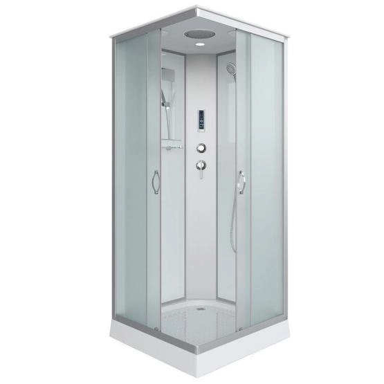 Душевая кабина Niagara NG-1101-14P 900х900х2150 низкий поддон 13см стекло матовое с полкой