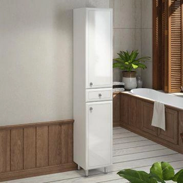Шкаф-колонна Comforty Сочи-35 белый глянец