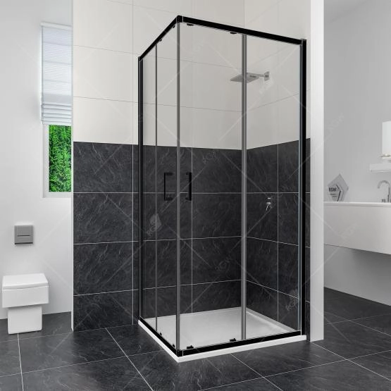 Душевой уголок RGW Classic CL-34B 80x80 стекло прозрачное/профиль черный 32093488-14