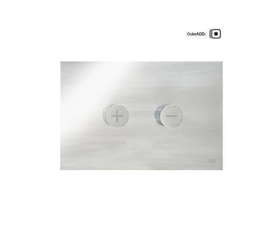 Панель пневматическая двойная OLI Trumpet 046199, нержавеющая сталь, глянцевый