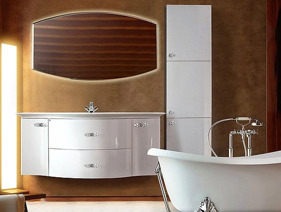 Шкаф Belux навесной Версаль ПН 50 (петли справа) Белый глянцевый