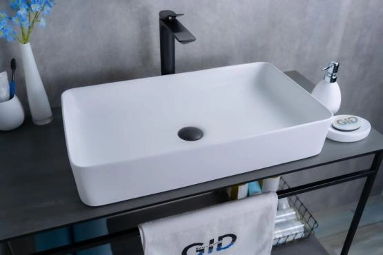 Раковина Gid N9461 60x34 на столешницу белая матовая