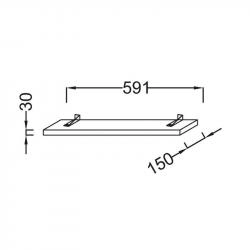 Светильник Jacob Delafon STRUKTURA EB1216-N18 59 см