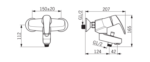 Смеситель для ванны Oras Safira 1072X хром