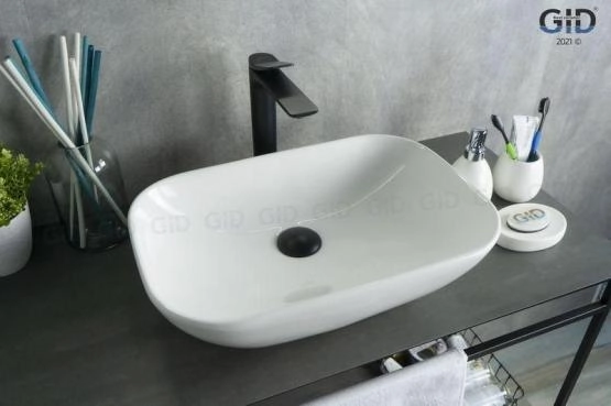 Раковина Gid N9447 51x34 на столешницу белая