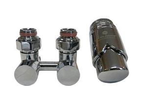 Schlosser Комплект эксклюзивного узла подключения 50 мм с термоголовкой  Хром Проходной