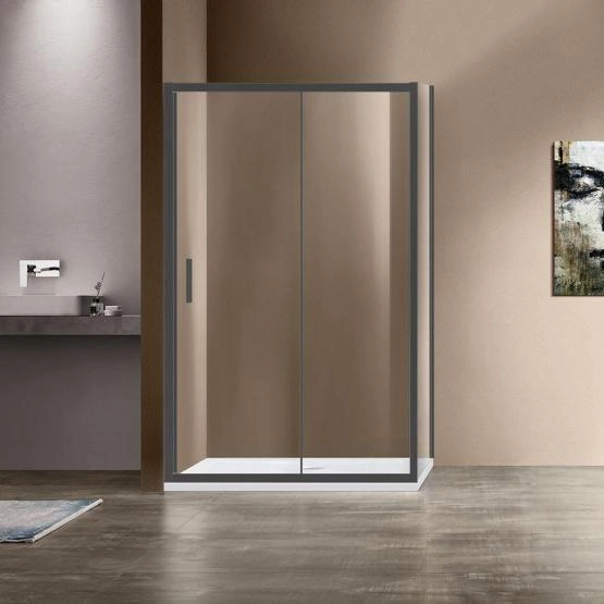 Душевой уголок Vincea Garda VSR-1G8012CLGM, 1200*800, вороненая сталь, стекло прозрачное