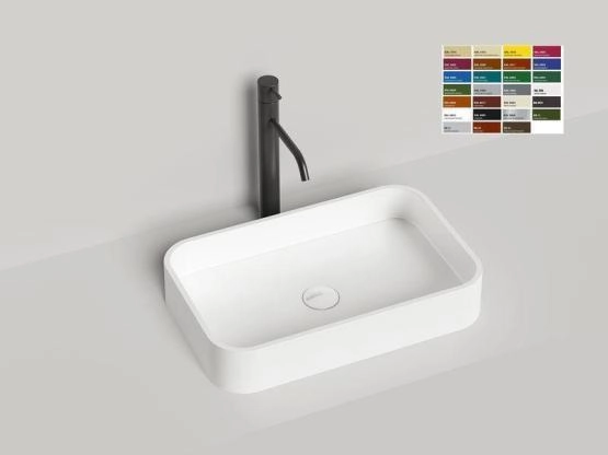 Раковина Salini CALLISTA 01 S-Stone покраска RAL матовая 54x35 1101204SMF накладная