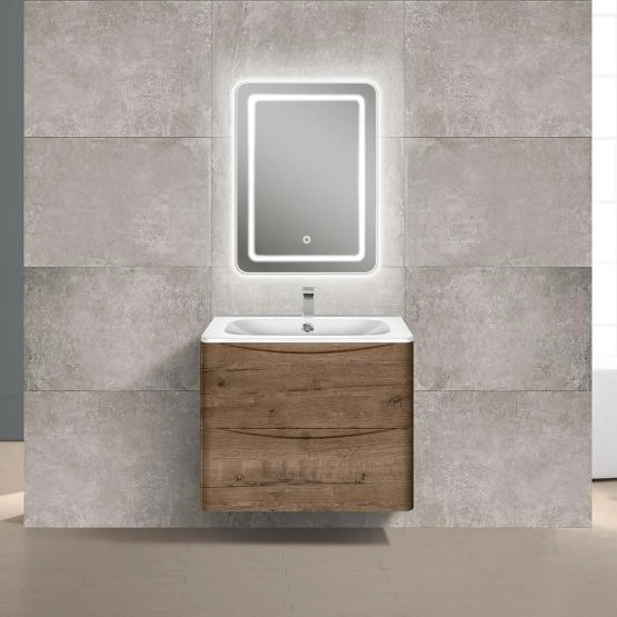 Тумба под раковину Vincea Paola 600 подвесная, 2 выкатных ящика soft close, Beton