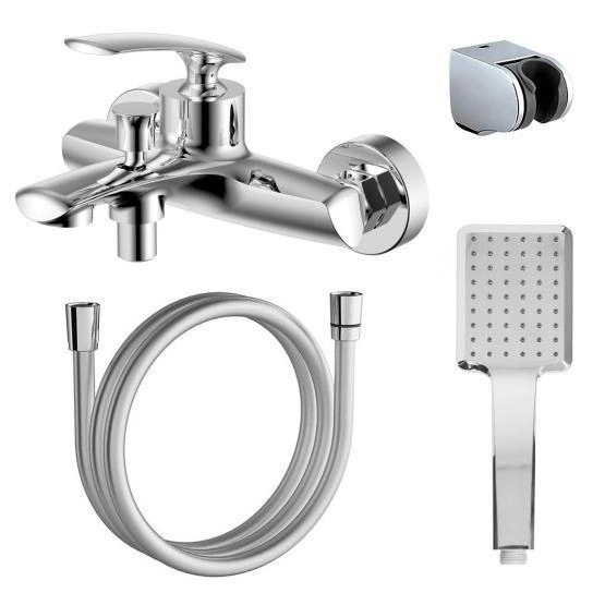 Смеситель для ванны Azario REULEAUX с ручным душем, хром (AZ-VWF238296C)