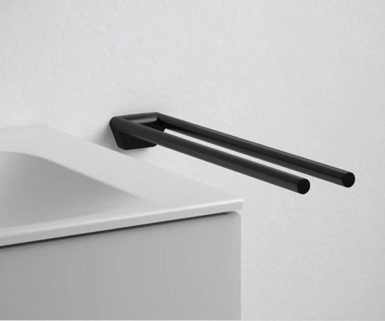 Полотенцедержатель KEUCO REVA 12818370000 двойной черный 450 мм