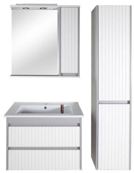 Тумба ASB-Mebel Мирано 85 Слоновая кость/Шиншилла серая напольная