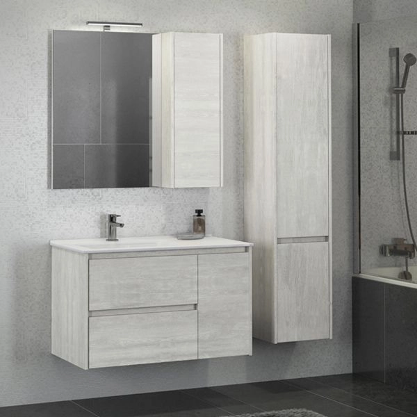 Шкаф-колонна Comforty Бремен-35 дуб белый