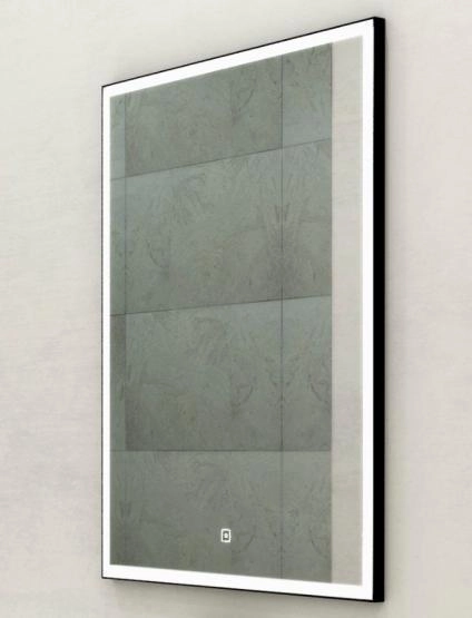 Зеркало Континент Frame Black LED 600x800 c подсветкой ЗЛП948