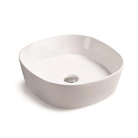 Раковина SantiLine SL-1048 44x44 на столешницу керамическая Белый