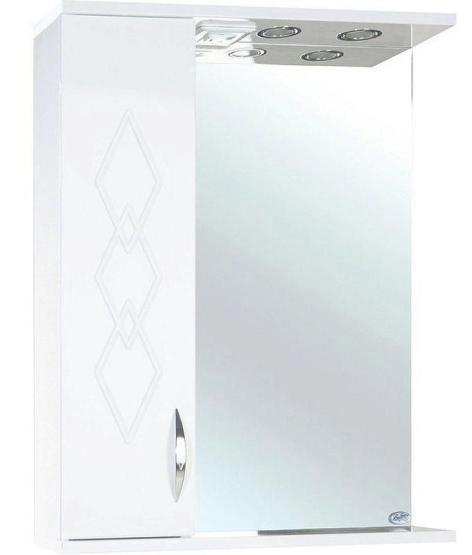 Зеркало-шкаф Bellezza Элеганс 65 L с подсветкой белый