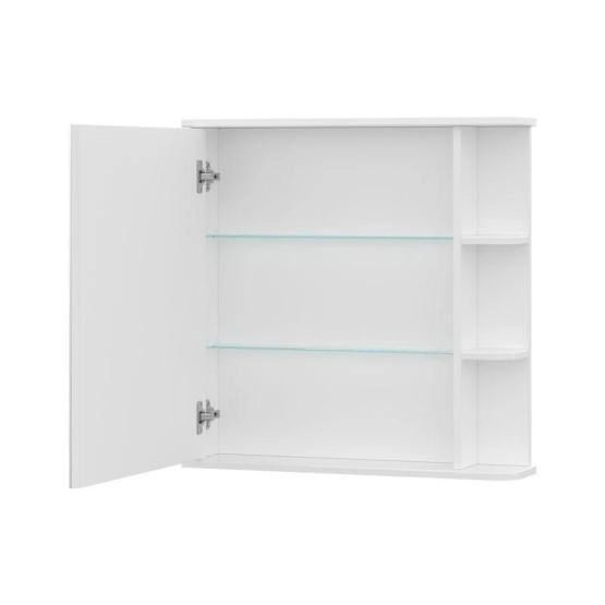 Шкаф зеркальный Twing 70 белый глянец