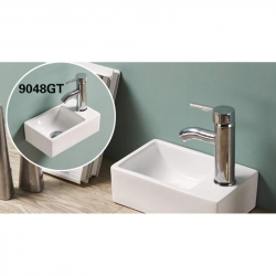 Раковина CeramaLux 9048GTL 29x18x95 см подвесная