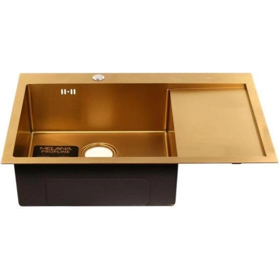 Мойка D7851HG-L MELANA ProfLine 3,0/200 ЗОЛОТО врезная прямоугольная левая D7851HG-L