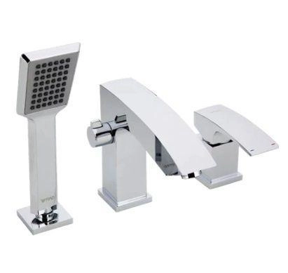 Смеситель Gappo G1107 на борт ванны 3 отверстия, хром