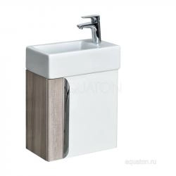 Тумба под раковину Aquaton Вита 1A221401VTD70 белого цвета, цвета ясень шимо