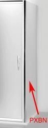 Боковая стенка Roltechnik PXBN/800LH/SAT 80 стекло матовое профиль хром