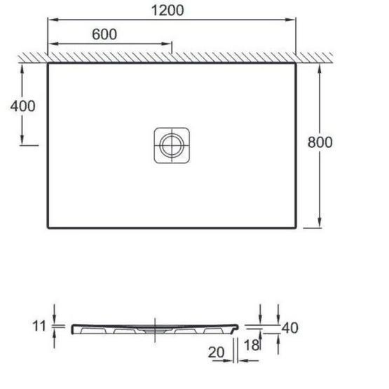 Поддон для душа Jacob Delafon REPLAY N144K-00 120x80 см шамот