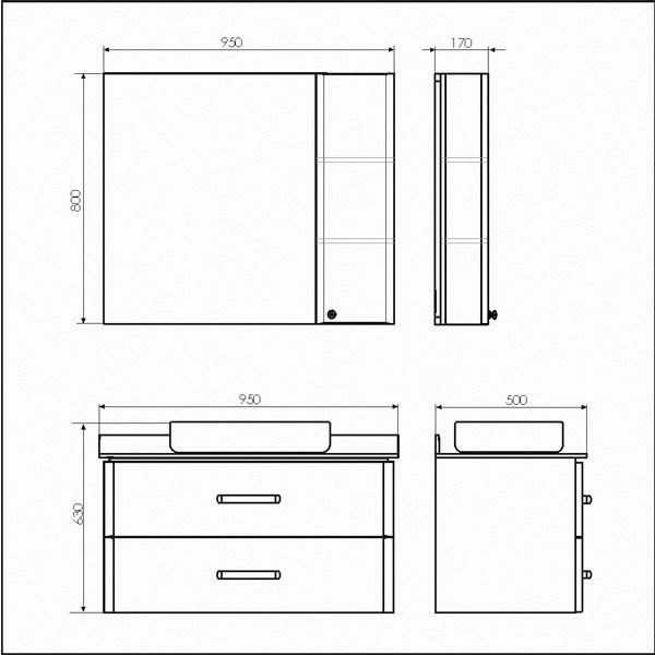 Зеркало шкаф Comforty Амстердам-95 белый