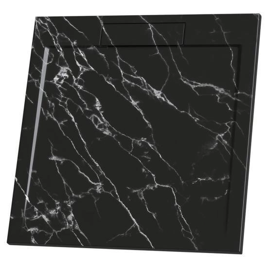 Душевой поддон квадратный RGW STL MB Черный мрамор 900x900 52211099-14 литьевой мрамор