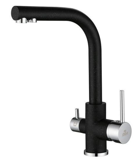 Смеситель для кухни Paulmark ESSEN, черный, 213011-308