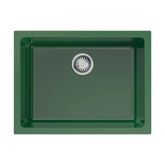 Кухонная мойка Omoikiri Okinoshima 61-U/I-RG Glossy Natceramic/royal green 4911263