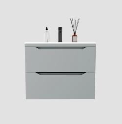 Тумба подвесная Style Line Марелла 70 (2 ящ.) Люкс антискрейтч серый, PLUS