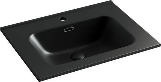 Умывальник накладной прямоугольный (цвет Черный Матовый) Element 610*465*180мм