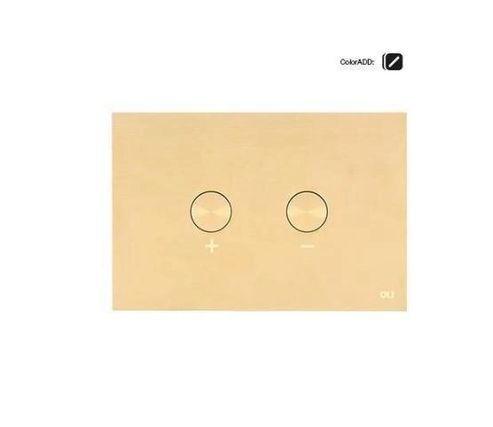 Панель пневматическая двойная OLI BLINK 878781, сталь, золото